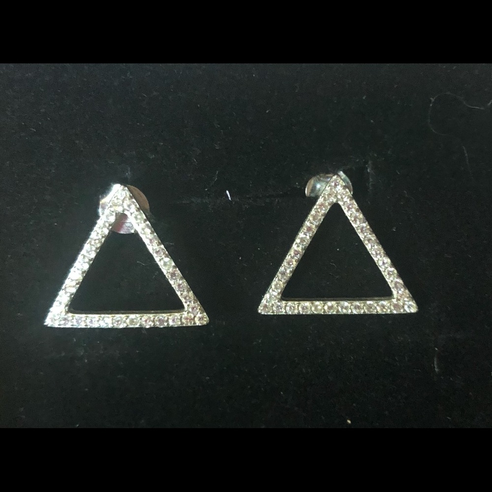 Sparkle Triangle earrings (pierced)